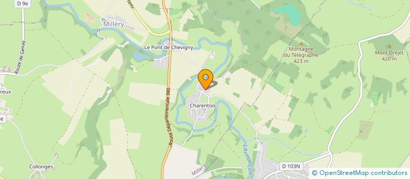 localisation de l'entreprise SCI P.L.M.  MILLERY