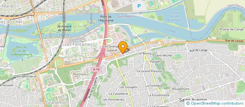 localisation de l'entreprise SCI P.L.P.  SAINT-AVERTIN