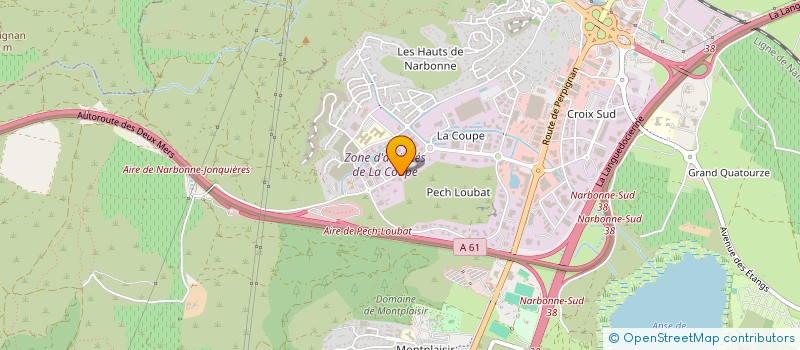 localisation de l'entreprise SCI P.M.A.J.  NARBONNE