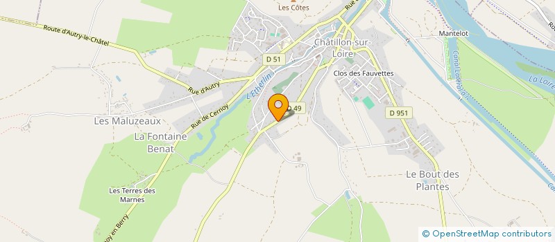 localisation de l'entreprise SCI P M J S à CHATILLON-SUR-LOIRE