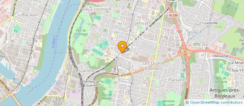 localisation de l'entreprise SCI P.M.P.B.  LORMONT