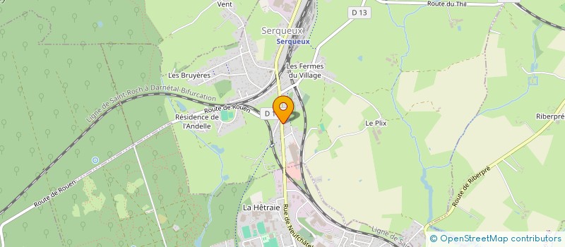 localisation de l'entreprise SCI P.O.J.A.  SERQUEUX