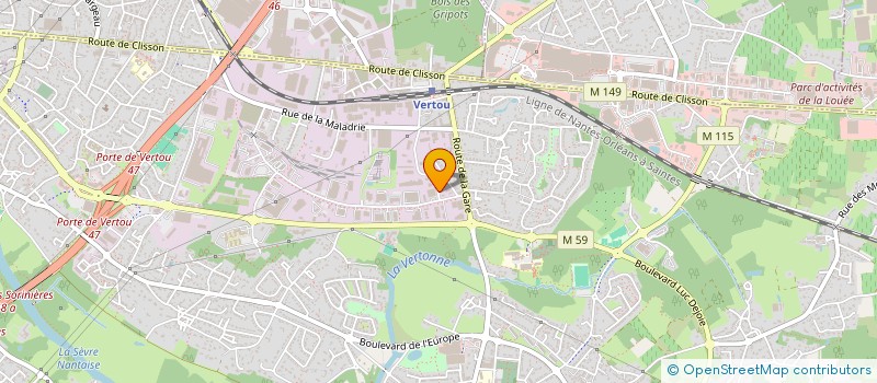 localisation de l'entreprise SCI P.P.1  VERTOU