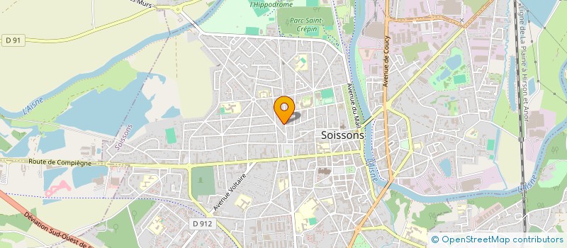 localisation de l'entreprise SCI P.P.& P.  SOISSONS
