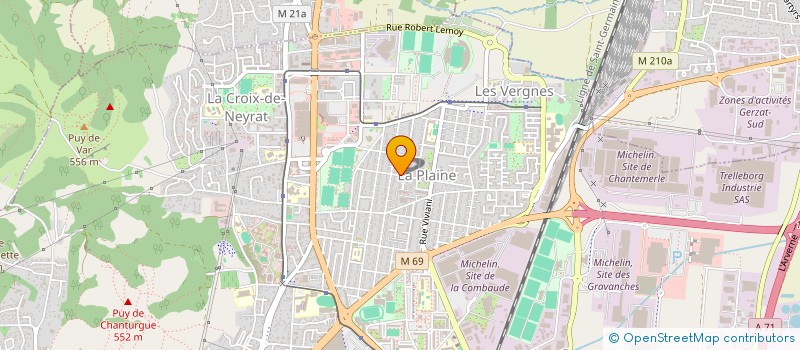 localisation de l'entreprise SCI P & R  CLERMONT-FERRAND