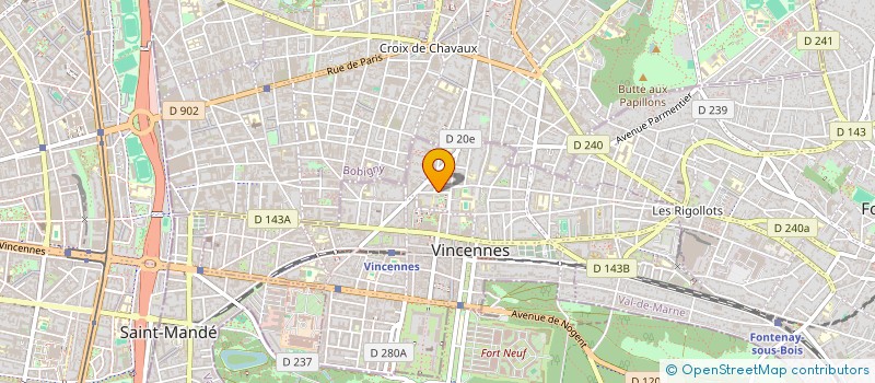 localisation de l'entreprise SCI P.R.M.K. à VINCENNES