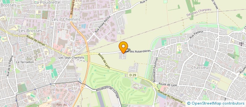 localisation de l'entreprise SCI P.R.P.S  CHASSIEU