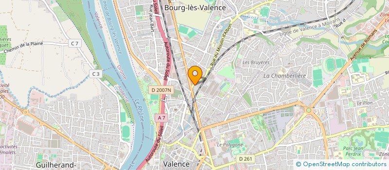 localisation de l'entreprise SCI P.RO.S.  BOURG-LES-VALENCE