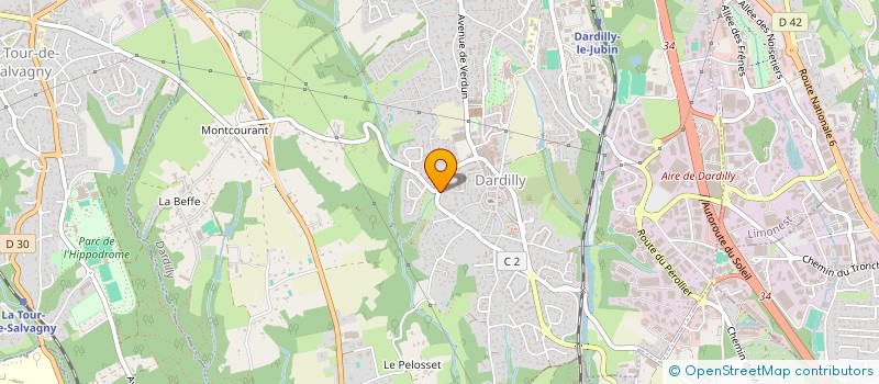 localisation de l'entreprise SCI P SAXE 69.1  DARDILLY