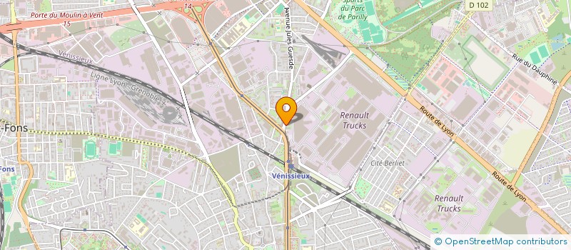 localisation de l'entreprise SCI P.T.F.B.  VENISSIEUX