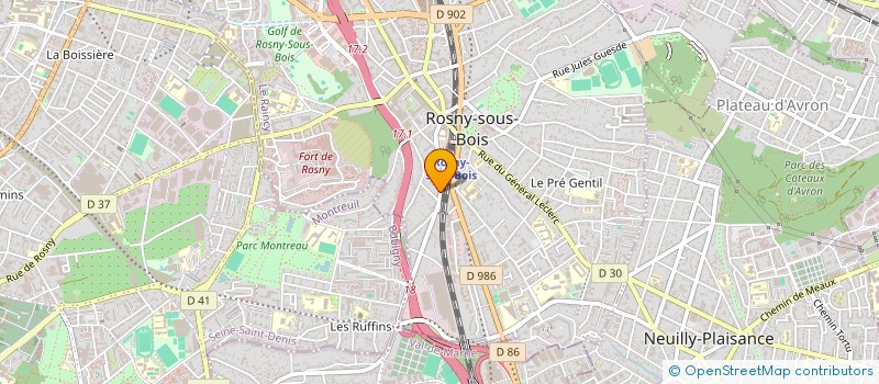 localisation de l'entreprise SCI P.X. à ROSNY-SOUS-BOIS