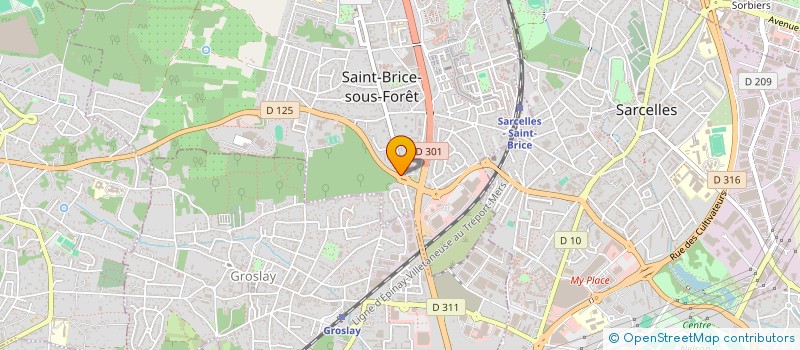 localisation de l'entreprise SCI P2J à SAINT-BRICE-SOUS-FORET