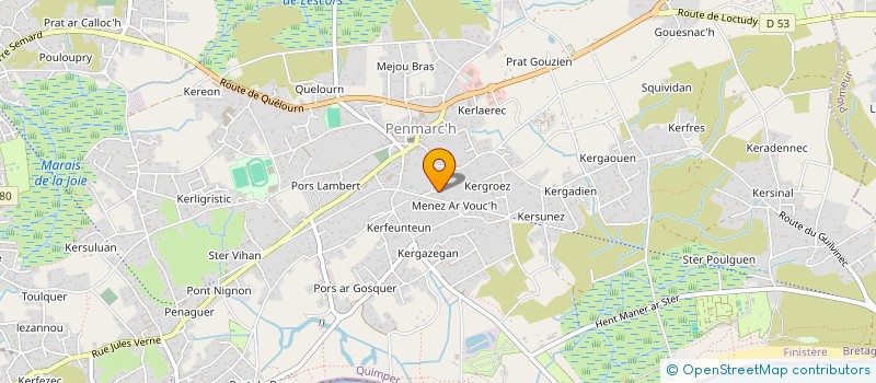 localisation de l'entreprise SCI P2L à PENMARCH