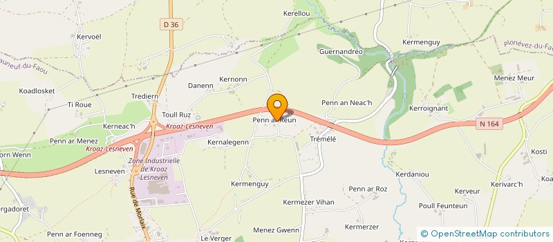 localisation de l'entreprise SCI P2LG à CHATEAUNEUF-DU-FAOU