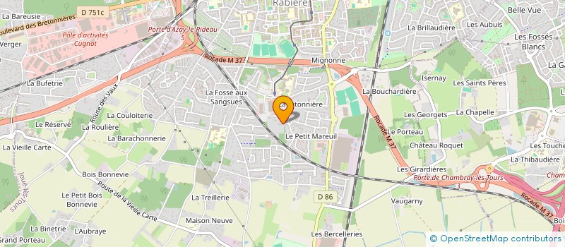 localisation de l'entreprise SCI P2M à JOUE LES TOURS
