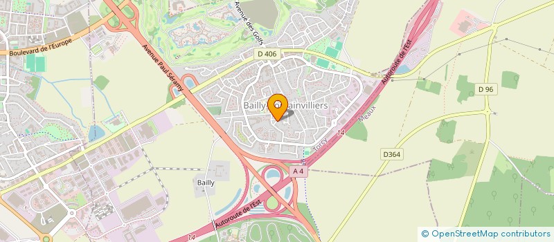 localisation de l'entreprise SCI P2M  BAILLY-ROMAINVILLIERS