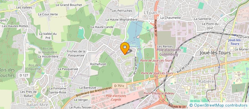 localisation de l'entreprise SCI P2R à JOUE-LES-TOURS