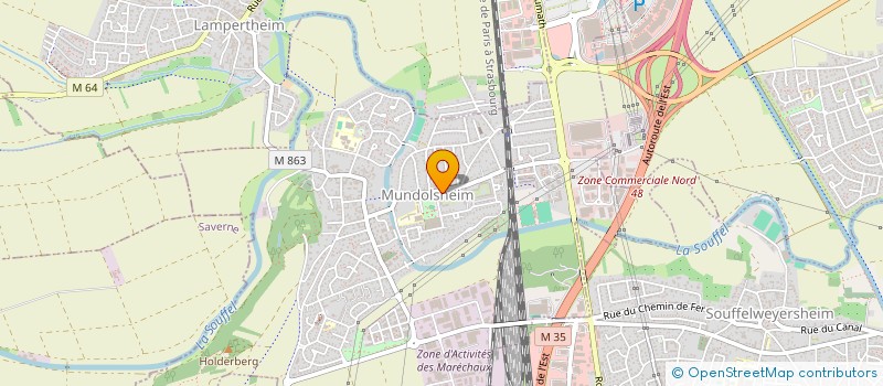 localisation de l'entreprise SCI P2Y  MUNDOLSHEIM