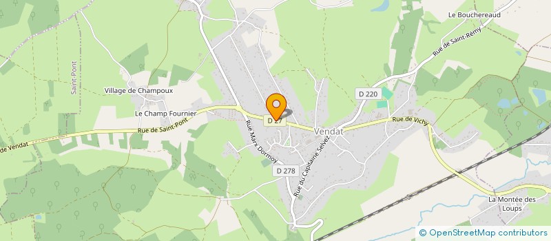 localisation de l'entreprise SCI P3J  VENDAT