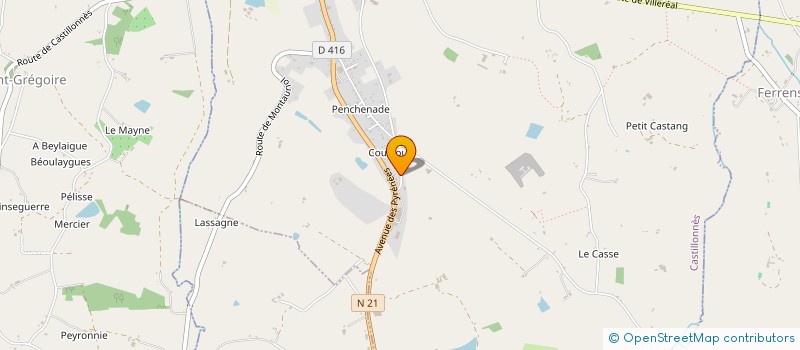 localisation de l'entreprise SCI P3P  CASTILLONNES