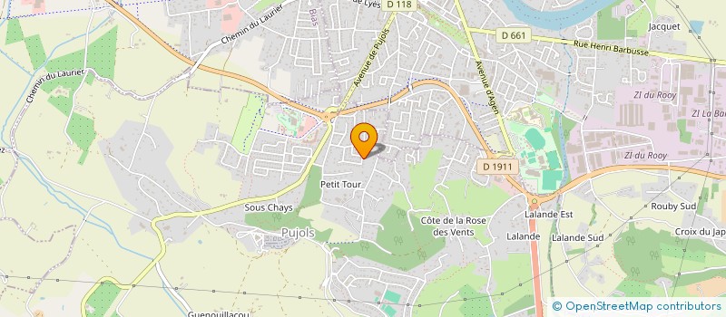 localisation de l'entreprise SCI PA.LA.JE.CL  PUJOLS