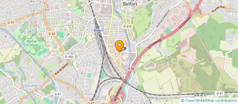 localisation de l'entreprise SCI PABE à BELFORT