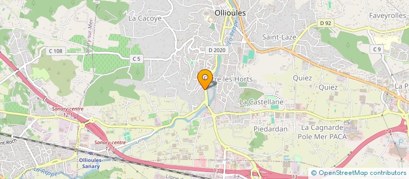 localisation de l'entreprise SCI PABER  OLLIOULES