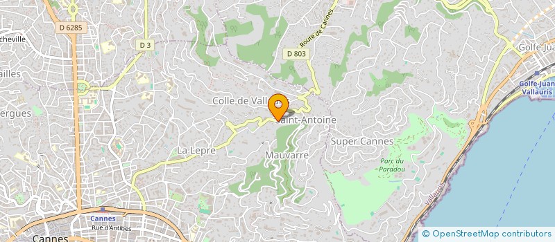 localisation de l'entreprise SCI PAC à CANNES