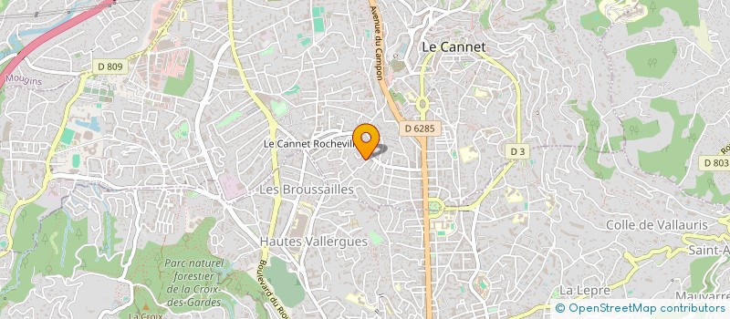 localisation de l'entreprise SCI PACA à LE CANNET