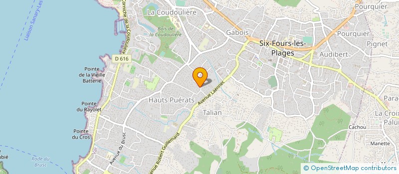 localisation de l'entreprise SCI PACIFIC SUD à SIX-FOURS-LES-PLAGES