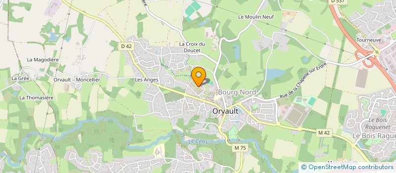 localisation de l'entreprise SCI PACORET à ORVAULT