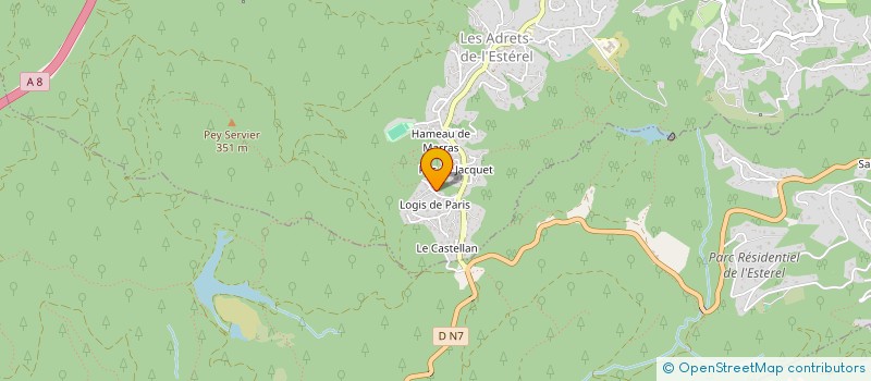 localisation de l'entreprise SCI PAD  LES ADRETS-DE-L'ESTEREL