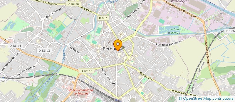 localisation de l'entreprise SCI PADAMA  BETHUNE