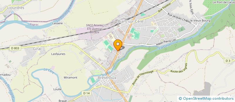 localisation de l'entreprise SCI PADAMATHEO  BIARS-SUR-CERE