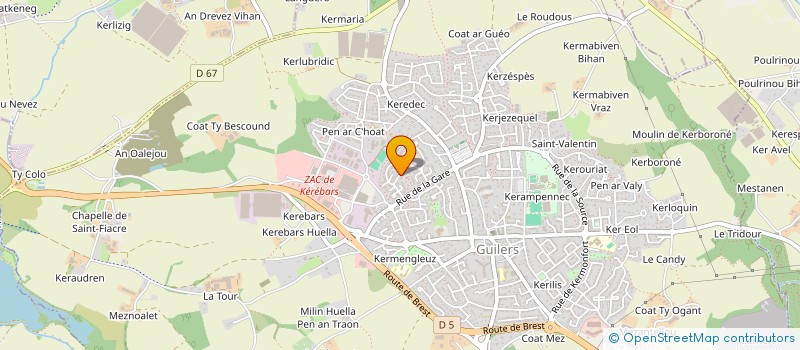 localisation de l'entreprise SCI PADAWAN 29  GUILERS