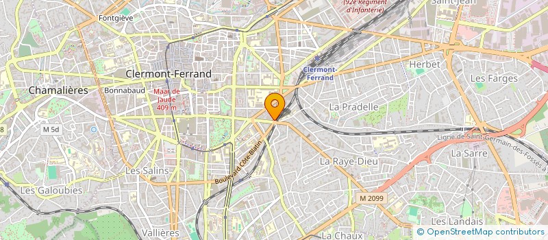 localisation de l'entreprise SCI PADAWAN FLEURY  CLERMONT-FERRAND