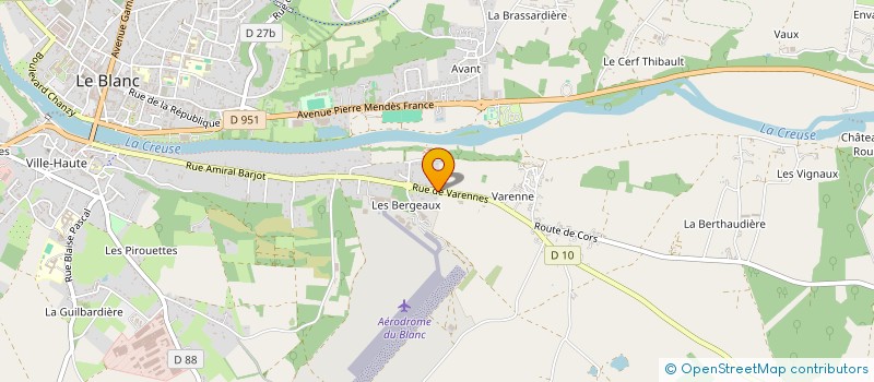 localisation de l'entreprise SCI PADI INVESTISSEMENT à LE BLANC