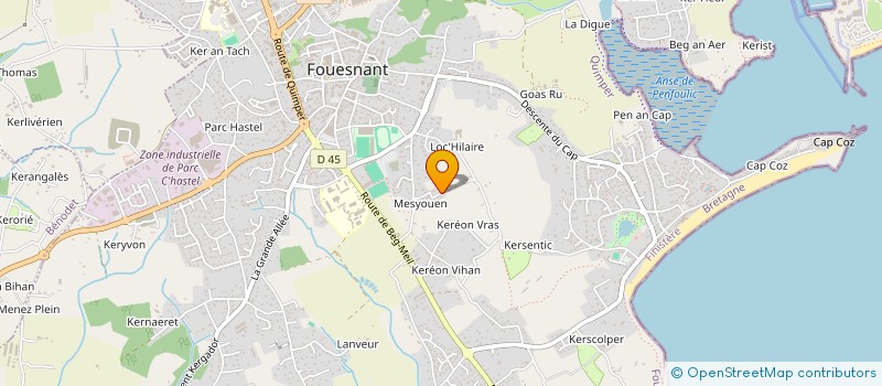 localisation de l'entreprise SCI PADY  FOUESNANT