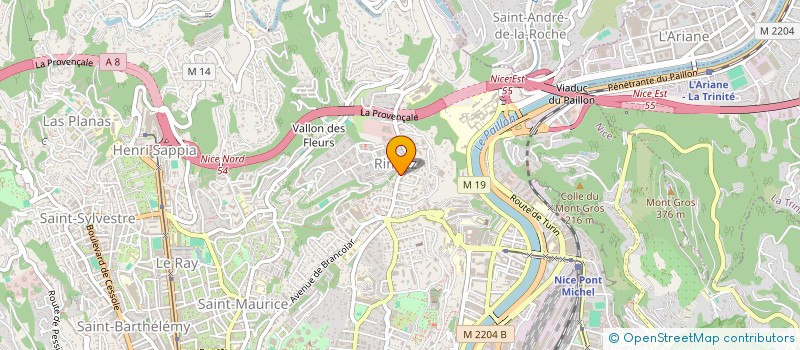 localisation de l'entreprise SCI PAERISA à NICE