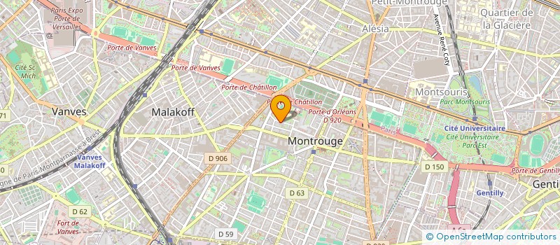 localisation de l'entreprise SCI PAGE 5  MONTROUGE