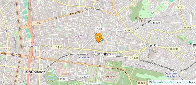 localisation de l'entreprise SCI PAGNARD VALMY à VINCENNES