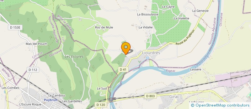 localisation de l'entreprise SCI PAILHOL  LIOURDRES