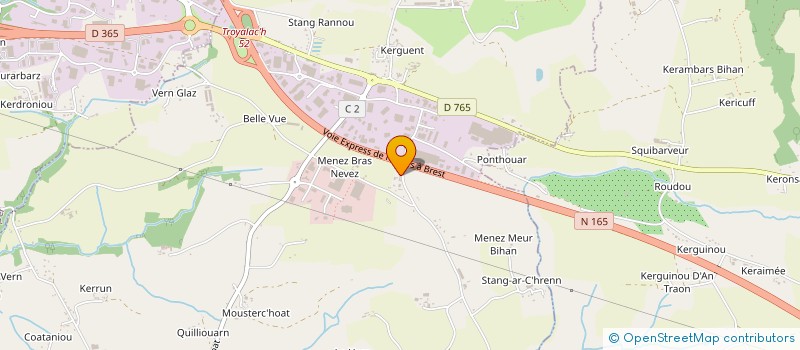 localisation de l'entreprise SCI PAILLE  SAINT-EVARZEC