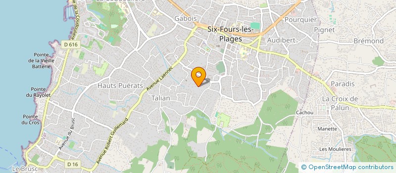 localisation de l'entreprise SCI PAINOMOUCH à SIX-FOURS-LES-PLAGES
