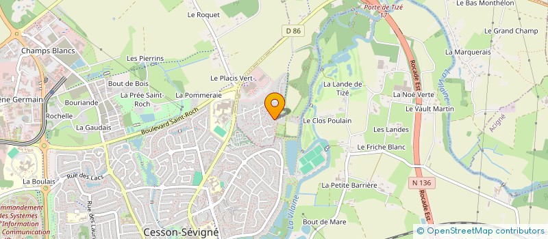 localisation de l'entreprise SCI PAJ  THORIGNE-FOUILLARD