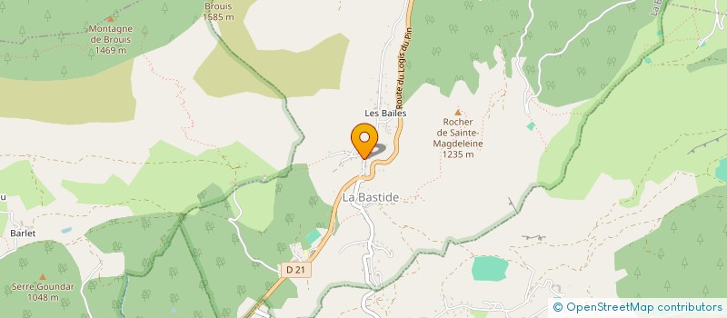 localisation de l'entreprise SCI PALACES à LA BASTIDE