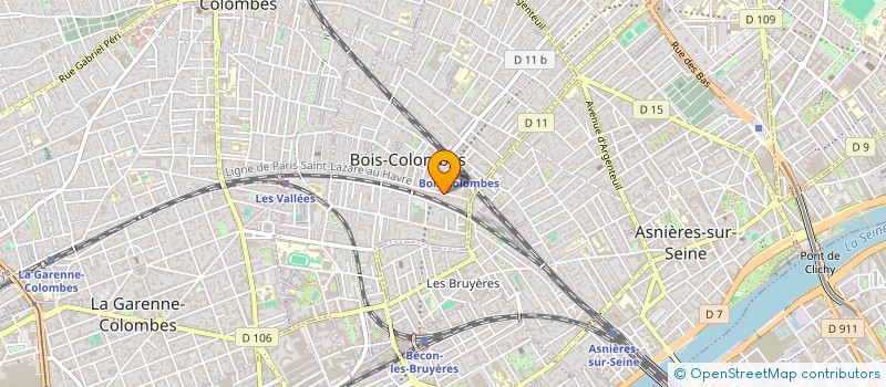 localisation de l'entreprise SCI PALAIS LIMS à BOIS-COLOMBES