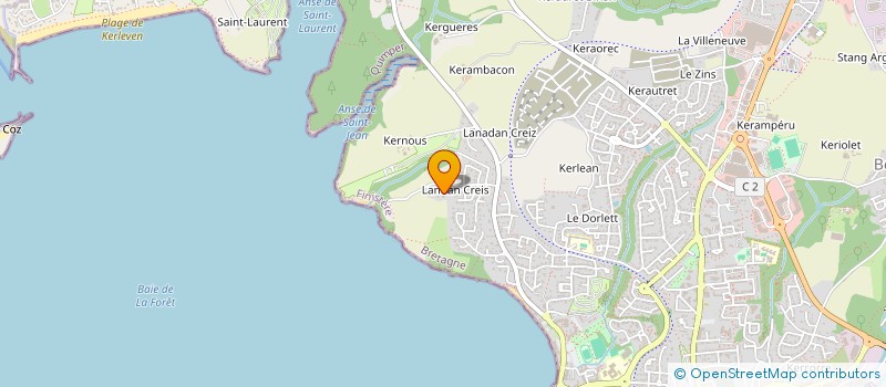 localisation de l'entreprise SCI PALAISEAU  CONCARNEAU