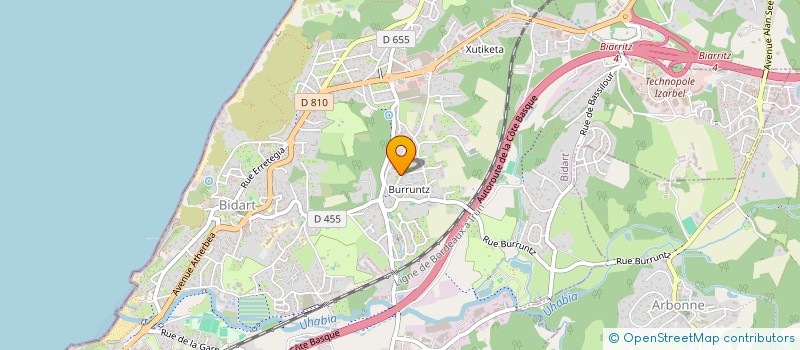 localisation de l'entreprise SCI PALI à BIDART