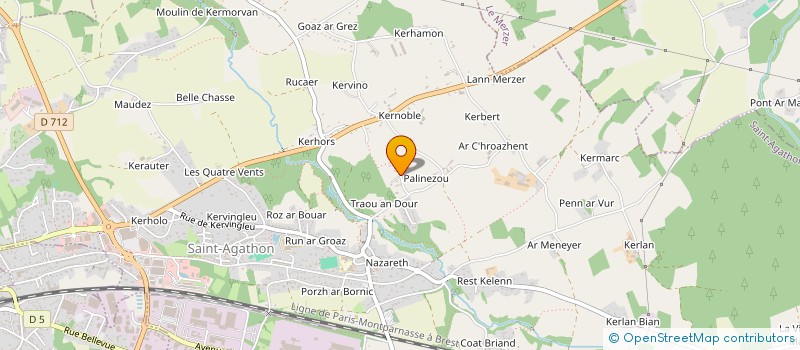 localisation de l'entreprise SCI PALINEZOU  ST AGATHON